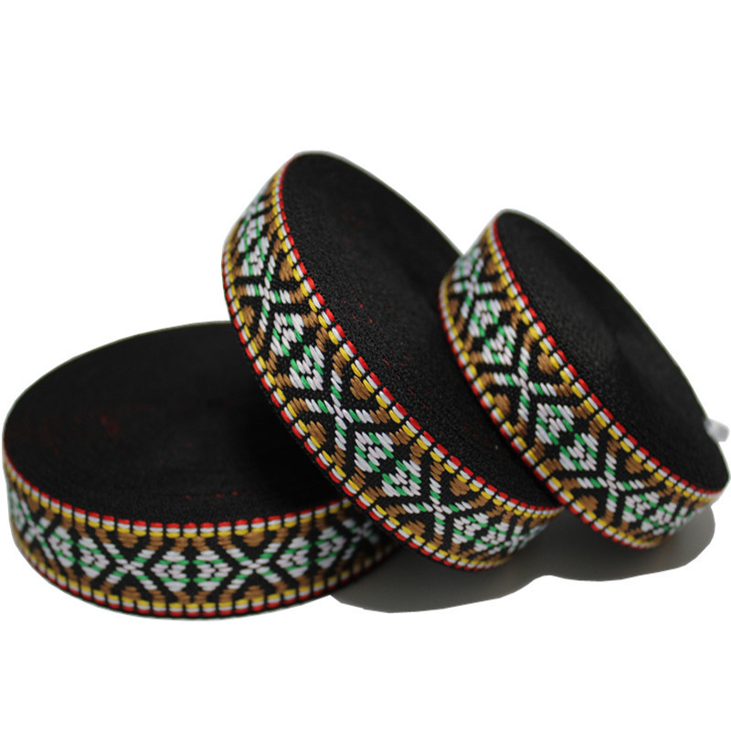 Diamond Jacquard Geometric 1cm Embroidery Spandex