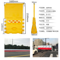 Baoye Clôture de sécurité scolaire de 2100mm de hauteur Blocs de barrière en plastique HDPE pour la sécurité routière