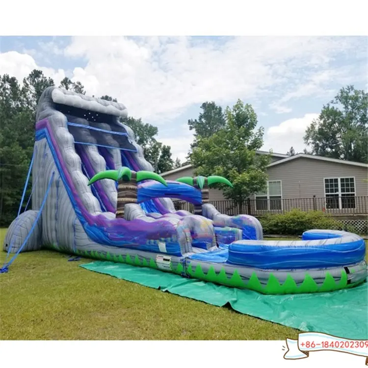 Halaman Belakang Permainan Komersial Inflatable Slide Renang Slide Slides Air Inflatable Anak-anak