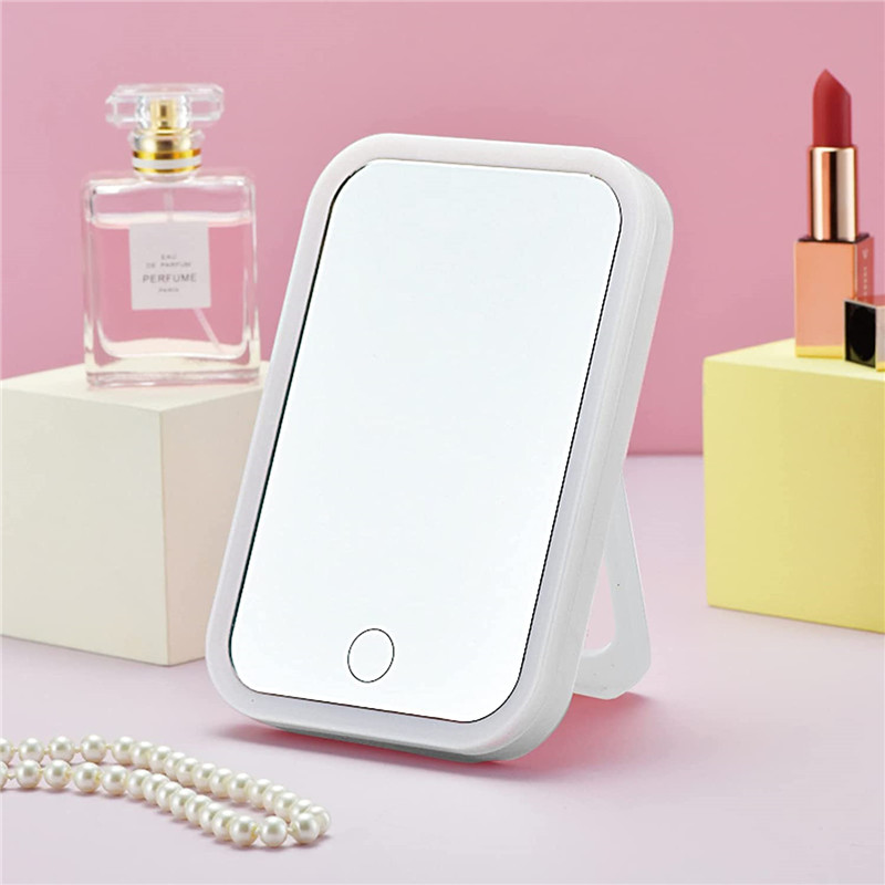 Оптовая продажа, косметическое зеркало, частная торговая марка, мини-зеркало для макияжа, белое, черное, розовое квадратное ручное зеркало