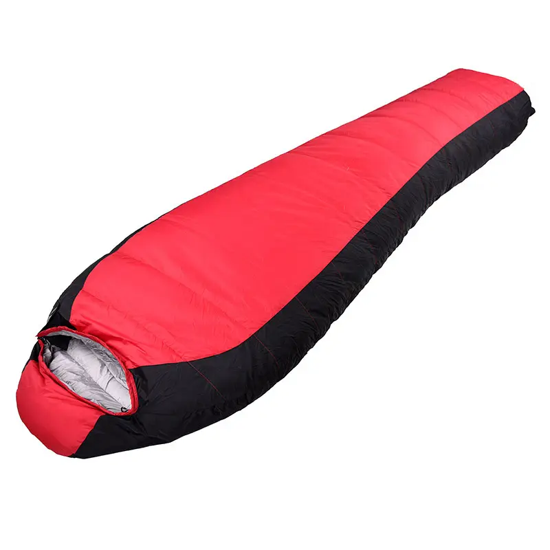Factory Price Custom Winter Waterproof Hiking Outdoor Camping Solid Color Emergency Sleeping Bag Camping Warm Sleeping Bag