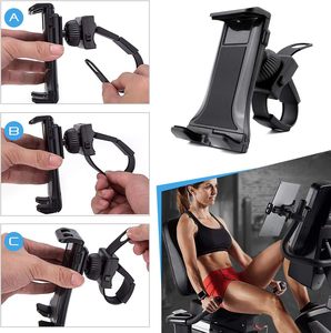 Support de téléphone portable pour vélo, support plat universel adapté aux appareils de 4,7 à 13 pouces, idéal pour vélo de spinning, vélo de gym et <span class=keywords><strong>poussette</strong></span> - Product Image 5