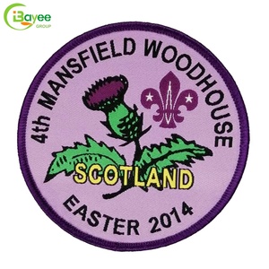 High Quality Custom Woven 2D Fabric Patches Iron-On Sew-On for Clothing Hats & Caps - Product Image 1