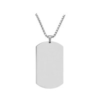 [Logotipo Personalizado] Venta al por Mayor de Colgantes de Acero Inoxidable para Grabar, Cadena Trenzada Chapada en Oro, Cadena de Perlas, Collar con Dijes