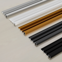 Plinthe LED en alliage d'aluminium avec canal de câblage intégré pour la décoration murale des hôtels et appartements modernes