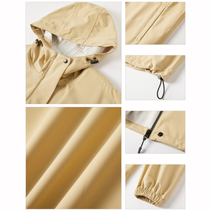 Lightweight <strong>Raincoat</strong> <strong>Women's</strong> Rain Jacket Hooded Windbreaker Trench Coat Waterproof Rainwear Travel Outdoor - Product Image 4