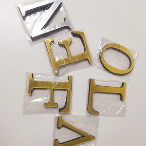 Lettres en miroir <span class=keywords><strong>3D</strong></span> de 10 cm, autocollants muraux en acrylique pour la décoration de la maison en DIY, mariage et thèmes, <span class=keywords><strong>design</strong></span> Art Déco écologique - Product Image 3