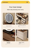 Ensemble de meubles de chambre à coucher avec coiffeuse, table à maquillage en bois élégante et multifonctionnelle pour la chambre à coucher