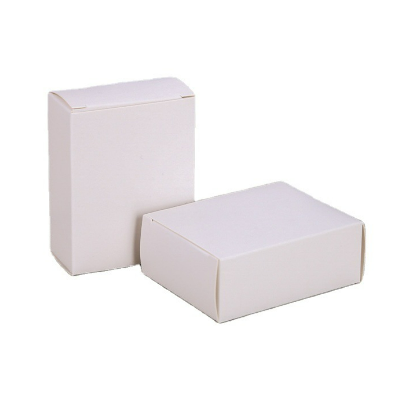 Print Cardboard Creaseproof Paper Item Box Packaging Stocked White 350g Materials Folding Paper