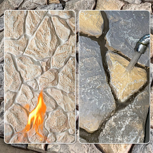 Hiện đại 3D vết sưng văn hóa bên ngoài không thấm nước gạch ốp tường rối loạn hình Trọng lượng nhẹ Gạch gốm trang trí nội thất bằng đá cẩm thạch PU slab - Product Image 2