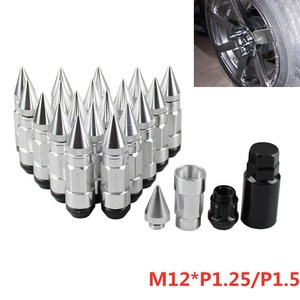 Tuercas de cono de aleación de aluminio Ling Sheng de 36 mm, rojas y negras, antirrobo, para mejora de ruedas de coche - Product Image 4