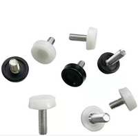Niveleur de jambe de meuble personnalisé M8 M10 tige filetée fixe blanc PP noir plastique Machine pied D23 pieds de nivellement réglables métal