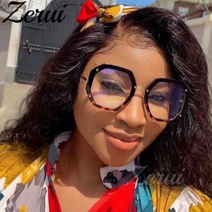 Lunettes de lecture carrées polygone Anti-lumière bleue pour femmes, mode <span class=keywords><strong>2023</strong></span> marque de luxe Design lunettes transparentes pour femmes monture de lunettes - Product Image 1