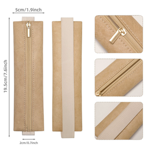 Porte-stylo à bande élastique réglable, portable, à coller sur la pochette de carnet, sac à crayons en papier <span class=keywords><strong>DuPont</strong></span>, cadeau de luxe pour le bureau et l'école - Product Image 3