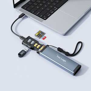 9 Trong 1 Tốc Độ Cao Nhôm Lưu Trữ Trường Hợp Giao Diện USB Bộ Nhớ Bên Ngoài Đầu Đọc Thẻ SD Chủ Thẻ Tương Thích Cho Điện Thoại Di Động - Product Image 1