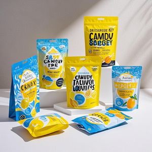 Bolsa de plástico PE con cremallera impresa personalizada, papel de aluminio reutilizable para aperitivos, frutas secas, azúcar, leche, almacenamiento - Product Image 1