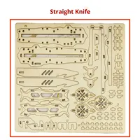 Modèle d'assemblage en bois DIY 0002, lame de griffe de papillon, éjection, pliage, puzzle 3D, jouet personnalisé, moins de 50 pièces