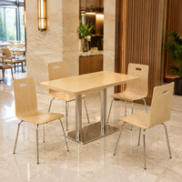 Ensemble de table et chaises rectangulaires en bois sur mesure pour hôtels, restaurants, salons et salles de bal
