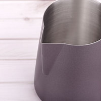 Pichet à lait personnalisé en acier inoxydable 304 pour Latte Art - Verseur fin/large/col de cygne, carafe à café pour barista avec ou sans poignée