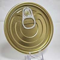 Vente en gros d'usine 214 #   Couverture de boîte en fer blanc de 69,9 mm à ouverture facile pour viande en conserve