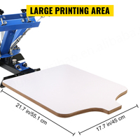 Machine d'impression sérigraphique rotative automatique à 4 stations et 4 couleurs, imprimante à écran plat pour t-shirts, état neuf