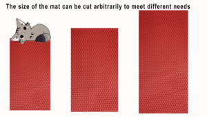 Maßgefertigte Tiermuster-Handwaschbare Umweltfreundliche Wasserdichte PVC-Haustiermatte für Hunde und Katzen - Product Image 5
