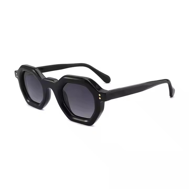 Custom Logo Luxury Sunglasses Rectangular Acetate Frame Unisex Style Polarized Tac Lens Classic Diamond Face Fashion Eyewear