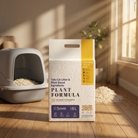 Litière pour chat en tofu de qualité supérieure, naturelle, biodégradable, non parfumée, jetable aux toilettes, faible teneur en poussière, 99 % sans poussière, écologique, sable pour chat en tofu