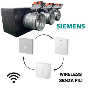 Unité de contrôle des registres motorisés WiFi 3 zones pour plénum canalisé, interface de connexion latérale VMC, fabriqué en Italie, modèle de climatisation canalisée - Product Image 2