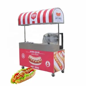 Commercial food carts soft serve ice cream food cart hand push food cart for sale