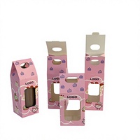 Cajas de Cartón Blancas Personalizadas para Exhibición en Tiendas, Embalaje Portátil con Asa, Cajas de Papel para Bebidas y Productos Enlatados