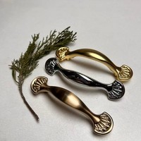 Poignées de meuble rétro en alliage de zinc à motif floral, chromées/antiques/dorées claires, poignées européennes pour armoire, placard et meuble à chaussures