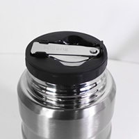 Pot alimentaire thermique sous vide en acier inoxydable 16 onces double paroi flacon alimentaire récipient à soupe avec cuillère pliante récipient alimentaire