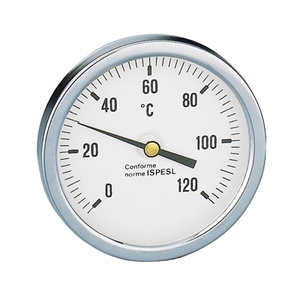 Termometro con Diametro 80 mm e Connessione Posteriore da 45 mm per Sistemi HVAC - Product Image 1