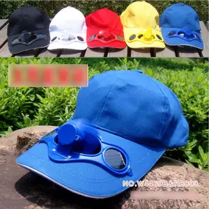 夏季运动户外帽与太阳能太阳电源酷风扇帽棒球帽
