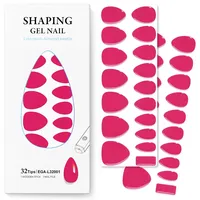 Huizi Nouvelles Bandes d'Ongles en Gel Semi-Durci à Presser, Longue Durée, Saines, pour Extension de Gel UV, Wraps et Gel de Modelage