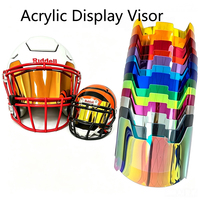 Masque facial de football en acrylique pleine grandeur Masque pour les yeux à utiliser uniquement Visières de football américain pour le type d'affichage de collection