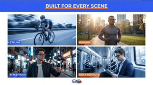 Lunettes intelligentes d'enregistrement vidéo en première personne, caméra HD, audio stéréo, assistant IA pour l'extérieur et le travail - Product Image 6