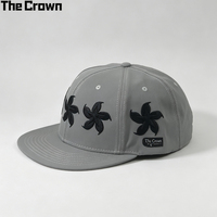 Casquette à visière plate à 6 panneaux avec logo personnalisé, broderie plate, vente en gros, fabricant de chapeaux avec patch floral tissé