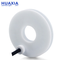 Lampe LED musicale pour piscine, étanche IP68, 6W, épaisseur 13mm, remplie de résine, pour fontaines et décorations aquatiques (type donut) - Spécial Singapour