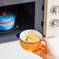 Bol à bec verseur pour cuisine domestique Batteur à oeufs Tasse à gâteau Bol à pâte à salade Bol à mélanger en céramique avec poignée et bec verseur