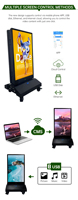 Publicité portable tout temps: VISIGN IP55 Étanche 43 "Affichage double face avec batterie pour les campagnes doubles extérieures