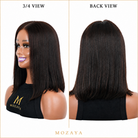 Perruque Bob en Cheveux Humains Vierges Vietnamiens Ultra-Lisses, Sans Colle, avec Fermeture en Dentelle 2x6, Couleur Naturelle, Vente en Gros