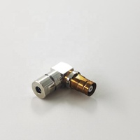 Connecteur coaxial RF L9 1.6/5.6 femelle à angle droit avec pince pour câble coaxial Flex-3, 90 degrés personnalisé