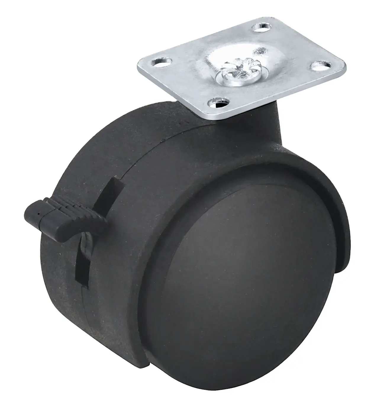 30Mm/40Mm/50Mm Stuurpen Swivel M6/M8 Nylon Caster Kantoorstoel Kunststof Meubelwielen Lichte Zwenkwielen