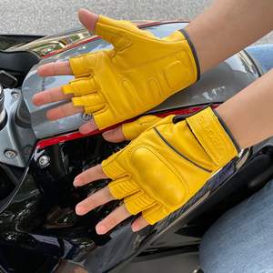 Gants en cuir à demi-doigts en fibre <span class=keywords><strong>de</strong></span> carbone pour hommes. Anti-dérapant, résistant aux chocs pour moto, vélo et <span class=keywords><strong>chasse</strong></span>. Prix <span class=keywords><strong>de</strong></span> gros. - Product Image 2