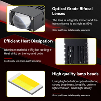 LELANPU Nueva Luz Antiniebla LED Universal para Automóvil, 12V 6000 Lúmenes, Lámpara de Conducción Antiniebla con Lente de Proyector para Camiones/Automóviles/Autobuses