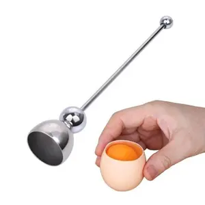 Küchen werkzeug Egg Cracker Topper Edelstahl öffner Eierschalen schneider