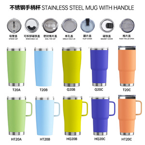 Stainless Steel <b>Insulated</b> <b>Mug</b> 20oz With Handle Thermal Coffee Cup For Home Car Office Outdoor Travel Use - Product Image 5