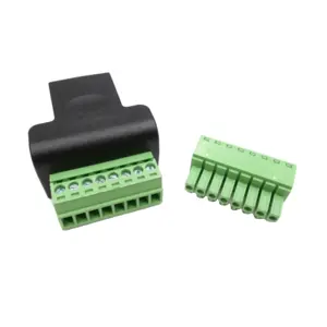 RJ45 to Screw Terminal Adaptor Female to 8 Pin connector splitter for network cable